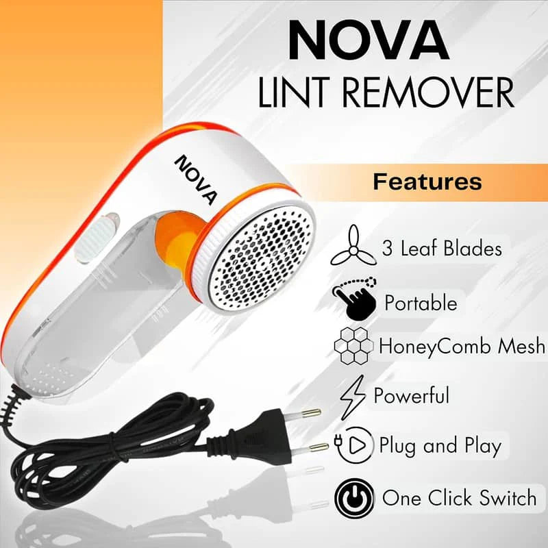 Electric Lint Remover Extended Bin With Extra Blade